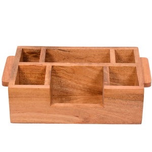 premium Arrival Designed Brown Rustic Wood Storage Box And <b>Caddy</b> For Decorative Handcrafted OEM Customized Wooden <b>Caddy</b> - Product Image 2