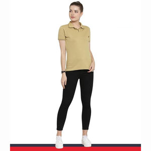 Marque privée surdimensionnée pour femmes pour polo confortable et respirant tricoté solide motif style décontracté - Product Image 2