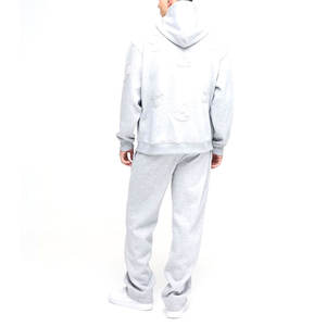 Otoño Invierno hombres ropa de manga larga patrón suelto chándal hombres personalizado peso pesado algodón polar patrón suelto chándal - Product Image 2