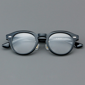 男性と女性のためのファッショナブルなプラノスポットフレーム工場直版レトロラウンドアセテート眼鏡 - Product Image 1