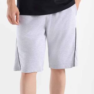 Short d'été de haute qualité pour hommes brodé motif solide coton respirant taille moyenne fermeture à cordon confortable élégant - Product Image 1