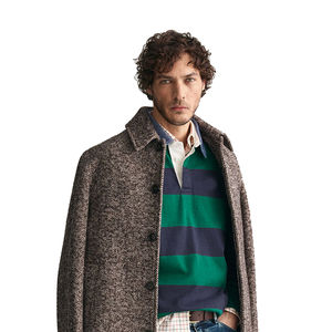 Polo de manga larga personalizado de alta calidad, cuello a rayas de Rugby a la moda transpirable para hombres, camisetas de Rugby con estampado Digital teñido liso - Product Image 4