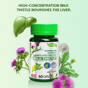Suplemento de desintoxicación del hígado DHOP con cápsulas de hierbas de cardo mariano de diente de león para el soporte de la función hepática y la purificación del cuerpo - Product Image 3