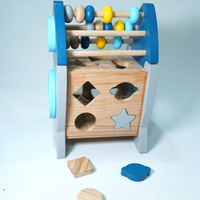 Jouet de comptage de boulier de fusée en bois Montessori amusant et éducatif pour les enfants