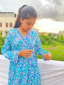 Elegant Designer Printed Maternity Gown Women <b>Long</b> <b>Kimono</b> Robe Tunic Ethnic <b>Kimono</b> Robes Print Indian Casual Dresses Items Sets - Product Image 3