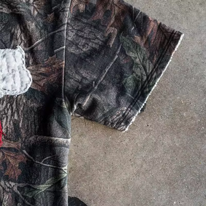 Heavyweight 350gsm Custom Streetwear Canvas Patch Oversized <b>Drop</b> Shoulder <b>Acid</b> Wash Mid Sleeves Multi-Color Customization - Product Image 3