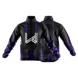 Veste coupe-vent unisexe décontractée à col roulé personnalisée, écologique, à séchage rapide, en nylon enduit, imperméable, respirante, avec fermeture éclair - Product Image 1