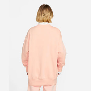 Sudadera de Invierno Personalizada para Mujer, Corte Holgado, Acanalado, 100% Algodón, Felpa, Transpirable, Ecológica, de Secado Rápido, Bordado 3D en la Parte Delantera, Color Durazno - Product Image 2