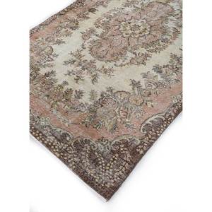 Vintage Beige <b>Brown</b> Hand Knotted <b>Wool</b> Rug for Home Use-for Living Hallway Entryway Teen's Bedroom Medallion Rectangle Puzzle - Product Image 2