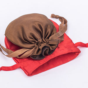 Bolsa de Embalaje de Regalo Multifuncional, Lavable y Ecológica, Hecha a Mano en India, con Cordón de Satén, para Joyería Pequeña - Product Image 4