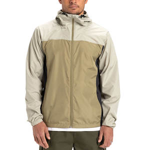 Vestes coupe-vent élégantes pour hommes avec col à capuche et fermeture à glissière Couleur unie et motif en vente - Product Image 1