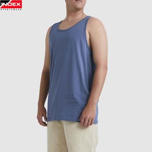 Débardeurs en coton tricoté respirant coupe ajustée pour hommes – Qualité supérieure, couleur personnalisable OEM, sans manches, pour l'entraînement estival - Product Image 2