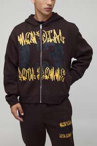 Chándal holgado personalizado para hombre con sudadera con cremallera y pantalones cónicos perfecto para clubes de Equipos e informales - Product Image 3