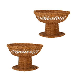 Bol à fruits en rotin complexe, bol de service rond en rotin, style écologique, vente en gros de décoration d'intérieur et d'articles de cuisine en provenance du Vietnam - Product Image 2