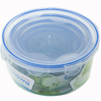 Boîtes à lunch en plastique PP transparent sans BPA, certifiées ISO, 5 pièces, contenants de stockage alimentaire avec couvercles, compatibles lave-vaisselle et micro-ondes, 1-3L