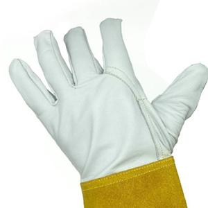 Nuevos guantes de soldadura de cuero de piel de cabra negra de calidad superior personalizados 2025/Nuevo último diseño 2025 guantes de soldadura - Product Image 4