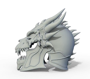 राक्षस खोपड़ी का हेलमेट i डार्क फंतासी 3 डी मुद्रित मास्क, कोस्प्ले मॉडल, होलोलीन पोशाक/अनुकूलन हाथ से चित्रित - Product Image 3