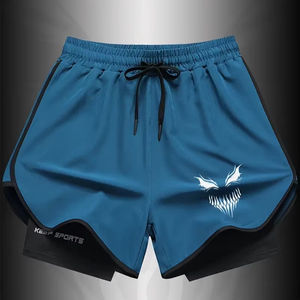 กางเกงขาสั้นลำลองสำหรับผู้ชายกางเกงขาสั้นพิมพ์ลายโพลีเอสเตอร์สำหรับออกกำลังกายเล่นกีฬาออกกำลังกายเล่นฟิตเนสออกกำลังกายโลโก้ได้ตามต้องการ - Product Image 1