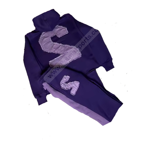 <b>Top</b> Quality <b>Distressed</b> Embroidery Tracksuits Custom logo <b>Distressed</b> Embroidery Tracksuits Wholesale Tracksuits Screen Printing - Product Image 5