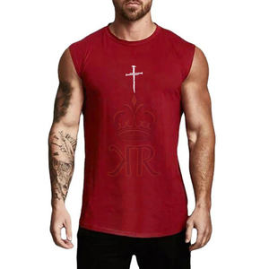 Men's Cotton Sleeveless Tank Tops Personalized Cross Print Fitness Gym <b>Vests</b> Breathable Workout Muscle <b>Stringer</b> Casual Style - Product Image 6