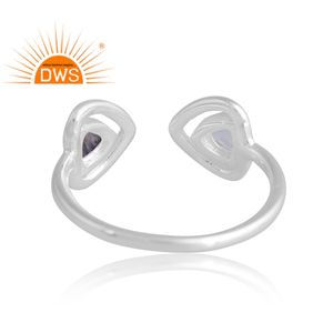 Nouvelle tendance Design 925 argent naturel arc-en-ciel pierre de lune et Labradorite bague en pierres précieuses fournisseur de bijoux personnalisés - Product Image 2