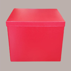 2 Pcs Red Leather <b>Decorative</b> Storage <b>Boxes</b> <b>with</b> <b>Lid</b> 400x340H340 mm Trunk Box Style - Product Image 3