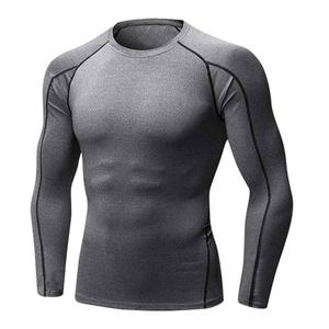 Sportswear Fitness Tummy Control Men Workout Clothing Yoga <b>Set</b> Ribbed Compression Suit <b>2</b> <b>Pieces</b> Gym Fitness <b>Set</b> - Product Image 3