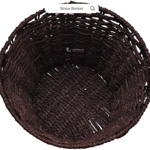 ตะกร้าหวายทรงกลม ตะกร้าใส่ขยะแบบสาน สำหรับห้องนอน ห้องน้ำ สำนักงาน และบ้าน ขายส่ง - Product Image 4