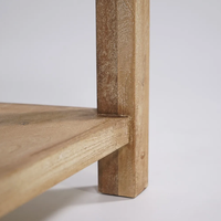 Console moderne en bois naturel avec 3 tiroirs - Idéale pour appartement, chambre ou hôtel