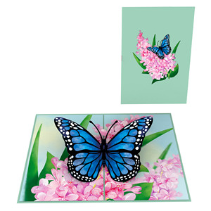 INTBOX Custom Logo Butterfly Design PC891 POP-UP <b>Card</b> 5x7 Inches Matte Varnishing Birthday Thank You Greetings - Product Image 5