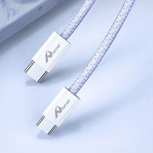 สายเคเบิล Type-C CB-298CC สีม่วง60W 3M ความยาว1.5M/2M โลหะผสมอลูมิเนียมทองแดงบริสุทธิ์สำหรับโทรศัพท์ Android iOS ชาร์จข้อมูล - Product Image 5