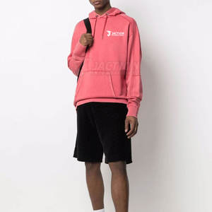 Nouveauté en promotion : Sweats à capuche décontractés d'hiver pour hommes, personnalisables avec logo, en polaire respirante, effet délavé, haute qualité - Product Image 2