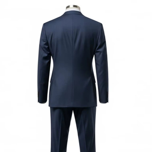 Traje de Hombre de Tela de Lana Peinada Resistente al Viento, Mezcla de Poliéster Premium, Transpirable, Corte Entallado, Ropa Formal de Negocios para Oficina, Estilo Clásico - Product Image 2