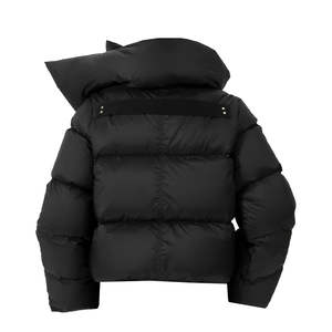 Nouvelle dernière conception femmes veste courte bouffante de haute qualité Logo sur mesure respirant hiver véritable femme fermeture éclair doudoune - Product Image 2