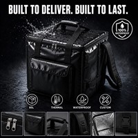 Sac à dos isotherme pour livraison de nourriture 85L, imperméable, grande capacité, OEM ODM, logo personnalisé, sac thermique pour livraison à vélo