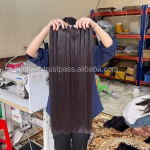 Extensions de cheveux humains vierges vietnamiens 8-30 pouces longue perruque droite faisceaux de cheveux extension de trame - Product Image 1