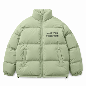 WINTER PUFFER <b>JACKET</b> STAND <b>UP</b> COLLAR FULL <b>ZIP</b> CLOSURE THERMAL PADDED COAT LIGHTWEIGHT CASUAL UNISEX STREETWEAR OEM - Product Image 6