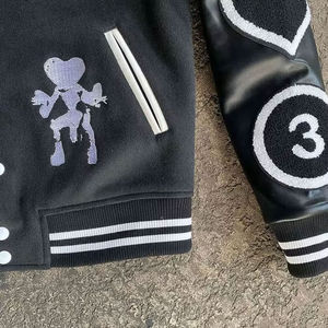 Chaquetas Universitarias Personalizadas Originales, Chaqueta Universitaria de Algodón y Seda, Frente Recto, Color, Tallas Grandes, Chaquetas Universitarias de Moda Urbana - Product Image 4