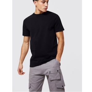 T-shirt basique à encolure ras du cou pour hommes T-shirt d'été léger en coton à bobine grande taille - Product Image 1