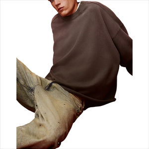 Sudadera para Hombre de Peso Pesado, Marca de Moda, Sudadera Personalizada, Color Sólido, Lavada, Desgastada, con Estampado 3D - Product Image 2