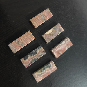 6 Pcs Naturel Rhodochrosite 25x10x5mm Rectangle Plat Cabochon 119.9 Cts Lot Iroc Ventes Qualité Rose Rhodochrosite Cab US $164.43 - Product Image 5