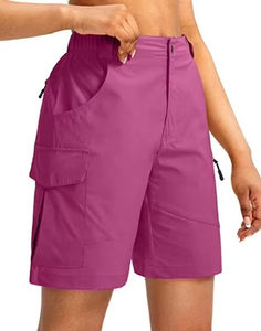 Shorts cargo taille mi-haute pour femmes, confortables et respirants, 100 % coton, avec cordon de serrage – Fabrication professionnelle - Product Image 6