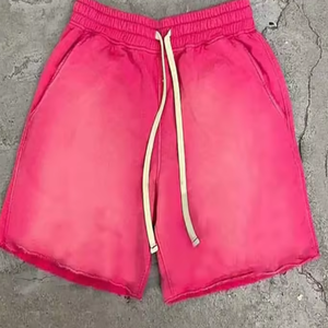 Summer Sports <b>Shorts</b> 100% Cotton Anti-Wrinkle Leopard Patterned Workout Wear with Pockets - Product Image 2