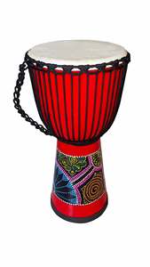 SOLOBEAT - Djembé Profesional Rojo, Instrumento de Percusión de Madera Pintado a Mano, 5 kg, 50 cm de Diámetro - Product Image 2