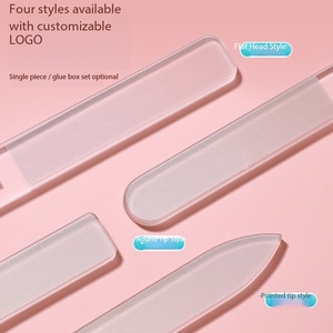 Transparent Nano Glass Sandpaper <b>Nail</b> <b>File</b> Double Sided Straight 100 Grit Washable Reusable Manicure Polishing Tool Custom Logo - Product Image 4