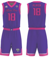 Conjuntos de uniformes de baloncesto para hombres de la Liga de equipos de Club hechos a medida Reversible con camisetas de baloncesto de impresión digital de doble capa corta