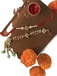 สร้อยข้อมือดั้งเดิมสำหรับ Raksha bandhan อินเดียเทศกาลของพี่ชายและน้องสาวดีไซน์เนอร์สร้อยข้อมือผูก - Product Image 5