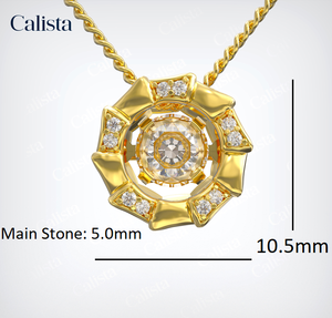 OEM K14 Cubic Zirconia Pendentif Collier pour Femmes Produit Chaud avec Or Jaune Rhodium Placage Nouvelle Collocation -DS01002 - Product Image 4