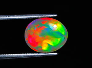 Pierre précieuse Cabochon en vrac d'opale éthiopienne-Welo Play Of Fire Opal Gems-Pierre semi-précieuse polie lisse de forme ovale pour bijoux - Product Image 2