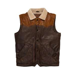 Gilet en cuir d'hiver pour hommes - Vêtement d'extérieur coupe-vent et écologique sur mesure pour les acheteurs en gros - Fabricant pakistanais - Product Image 1